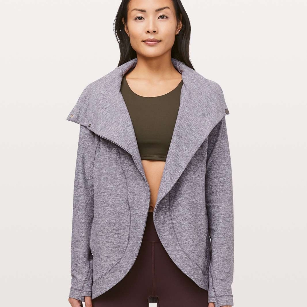 Lululemon Rulu Rally Wrap Heathered Graphite Purple